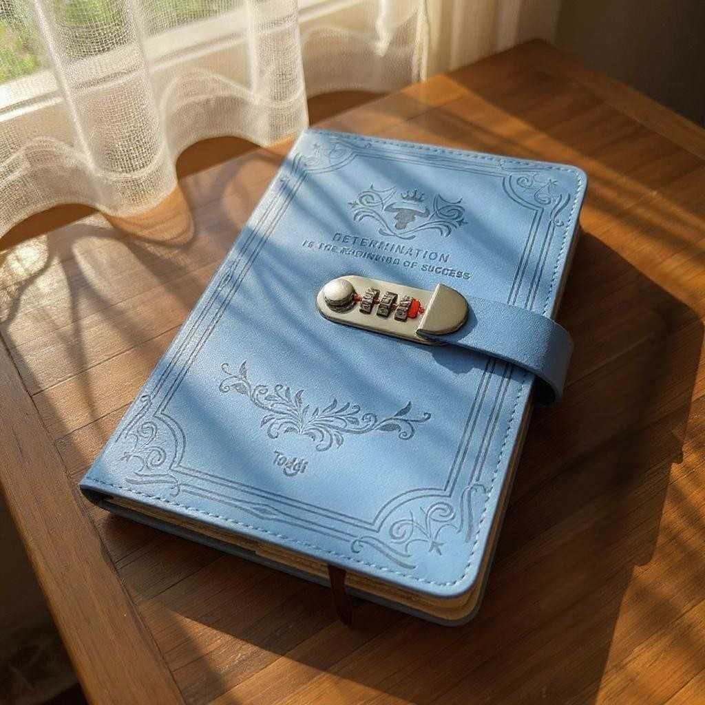 

EZShopping Toddi Buku Jurnal Leather Determination A5 200 Halaman Grid with Lock - TDD3