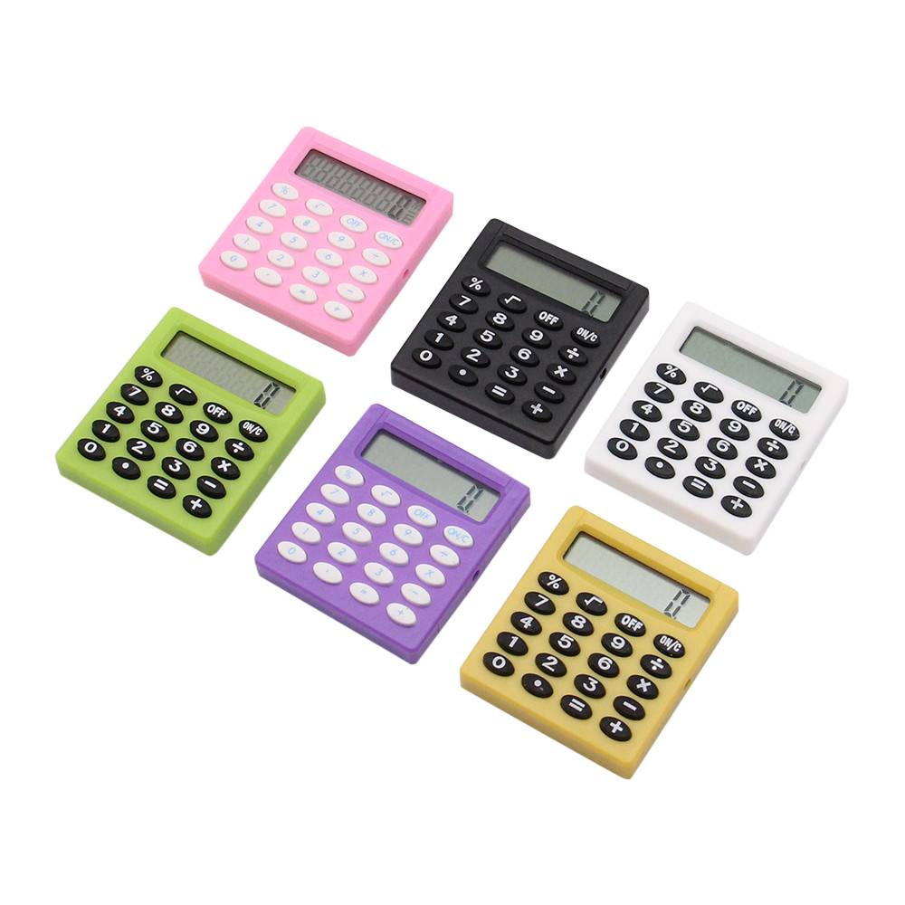 

Cute Pocket Mini Calculator Boutique Stationery Square Calculator Candy Color School and Office Electronics Creative Calculator