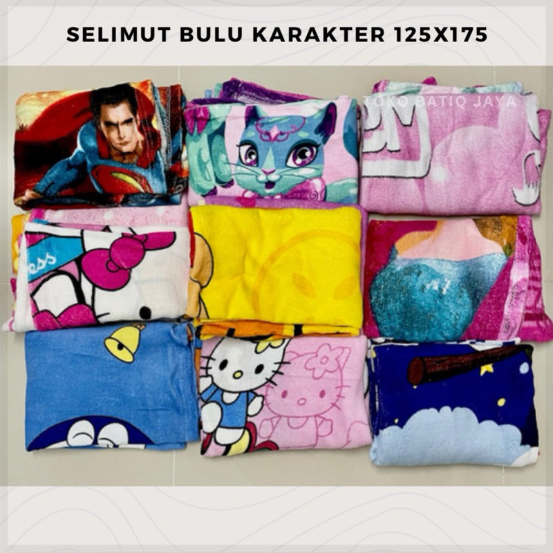 Selimut Bulu Premium Karakter - Selimut Bulu Dewasa - Selimut Bulu Anak - Selimut Bulu Karakter - se