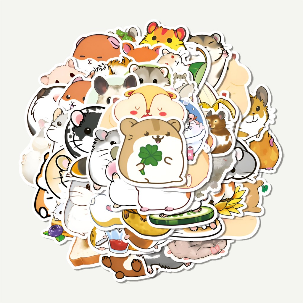 

Sticker Pack Stiker Cute Hamster Series v2 | Sticker TUMBLR | Stiker LAPTOP KOPER HELM