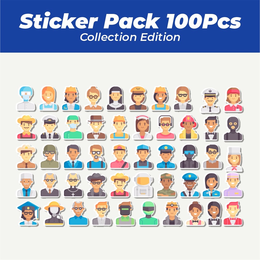 

Hot Stiker Avatar Pekerjaan dan Profesi Lucu Anti Air Stikers Berperekat Waterproof Sticker Decal Buat Motor Helm Buku Journal Koper Casing HP Laptop Botol Minum