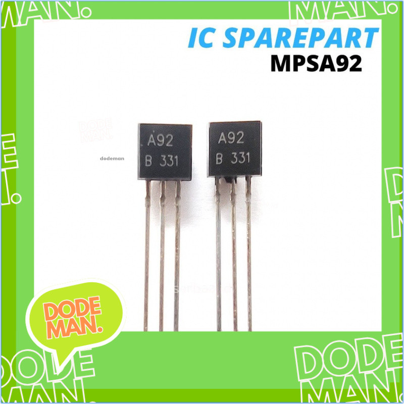 MPSA92 KSP92 2SA92 A92 TO-92 Tansistor PNP Straight Lead / Kaki Lurus - DODEMAN
