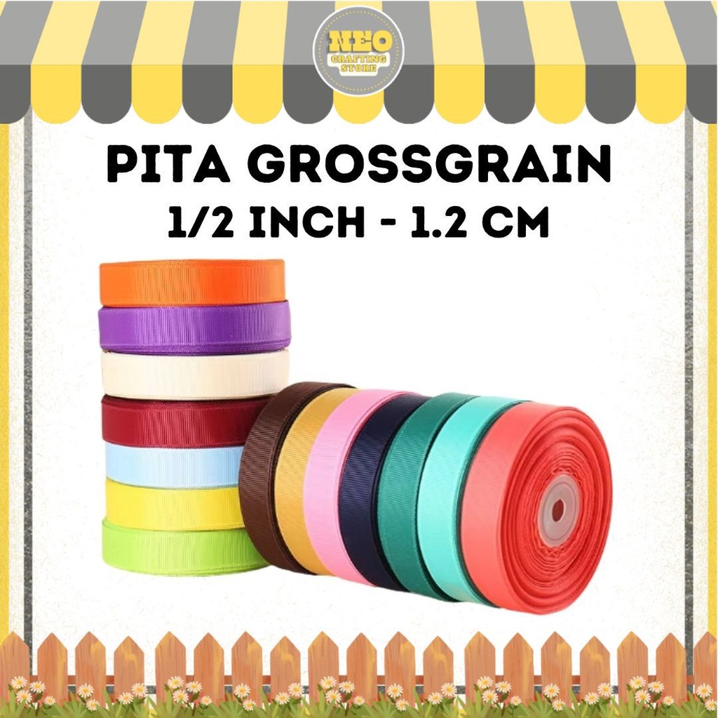 

Pita Grossgrain 1/2 inch / 1.25 cm per roll 20 yard / 18,5 m grosgrain