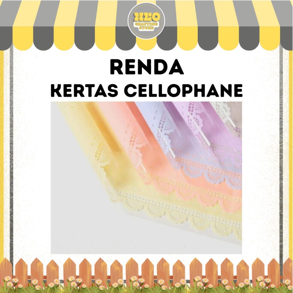 

(20 LEMBAR) Kertas Cellophane Buket Bunga - RENDA - Flower Wrapping Paper