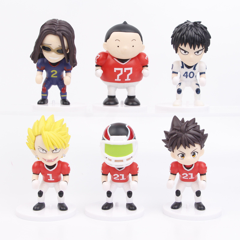 6pcs/set Anime Eyeshield21 Figure Model Toys