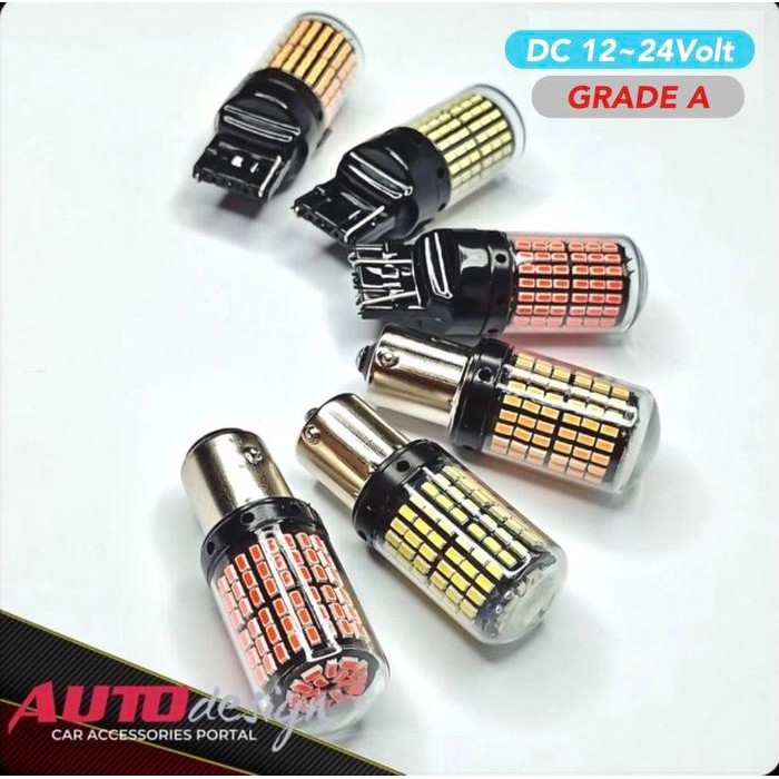 READY LAMPU LED 144SMD AUTO LIGHT T20 7440 1156 BA15S/P21W BAU15S/PY21W - Putih, T20 - 7440