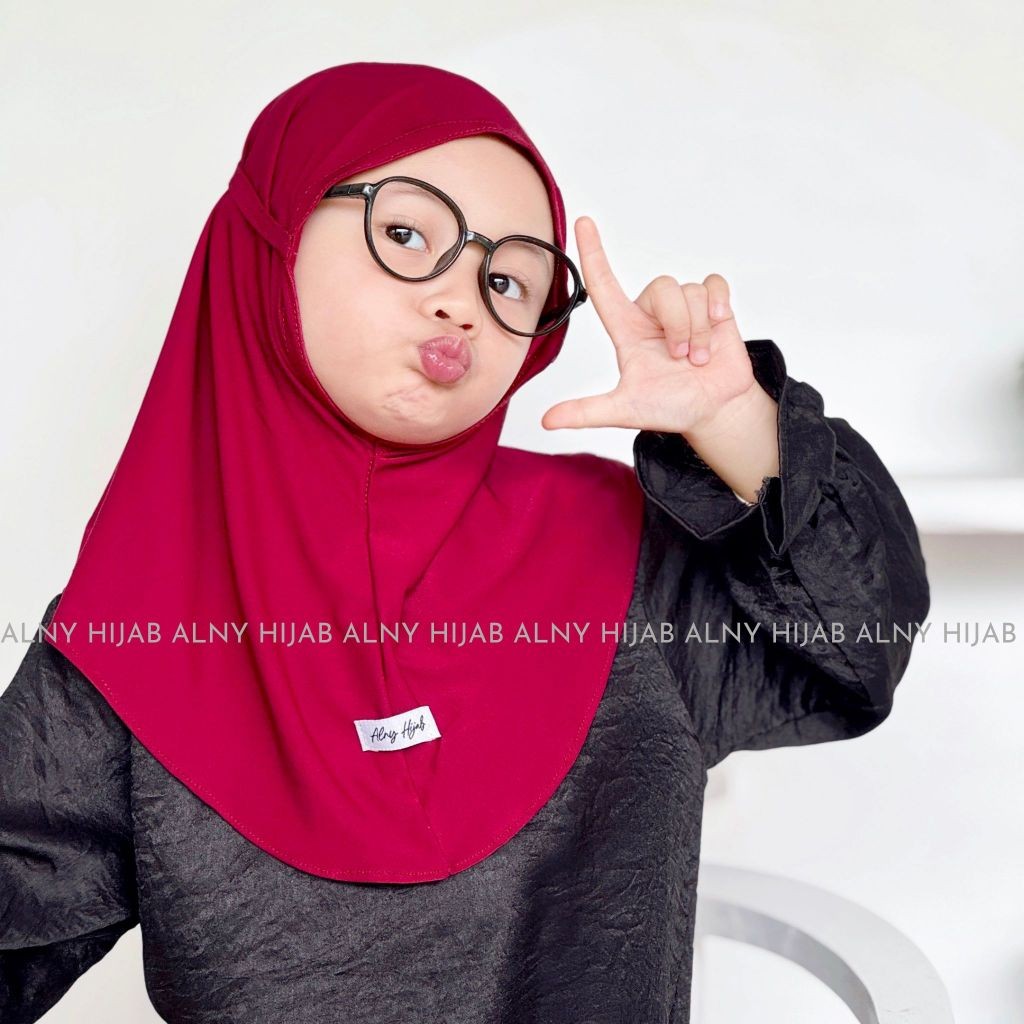 Bergo Anak Jersey Bergo Tali Anak Jersey Hijab Instan Bergo Maryam Anak Jersey Tali Premium