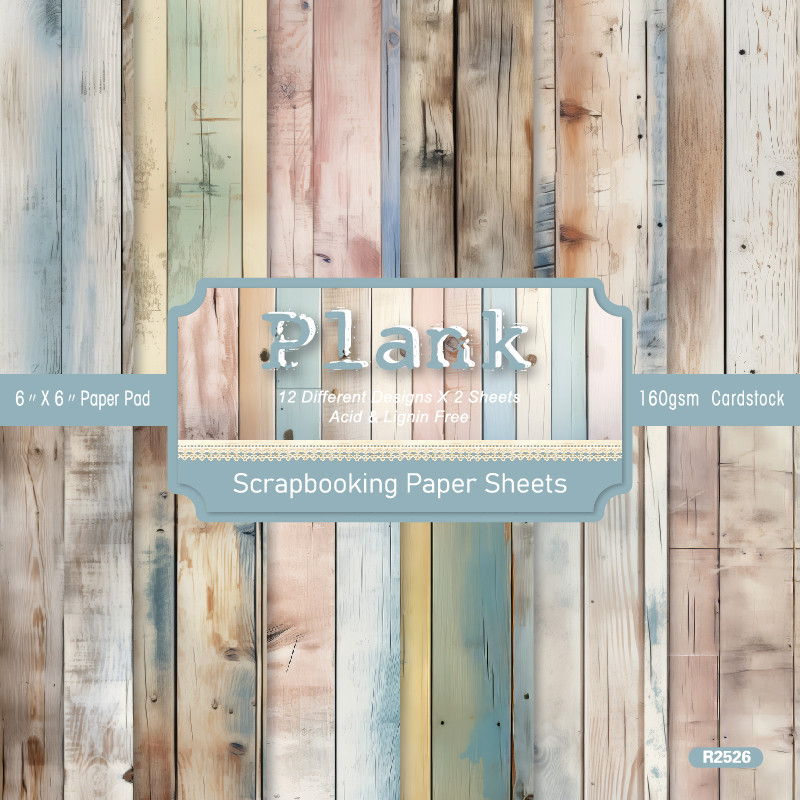 

Panalisacraft 24 sheets 6"X6" Light Wood Texture Scrapbook paper Scrapbooking patterned paper pack DIY craft Background paper