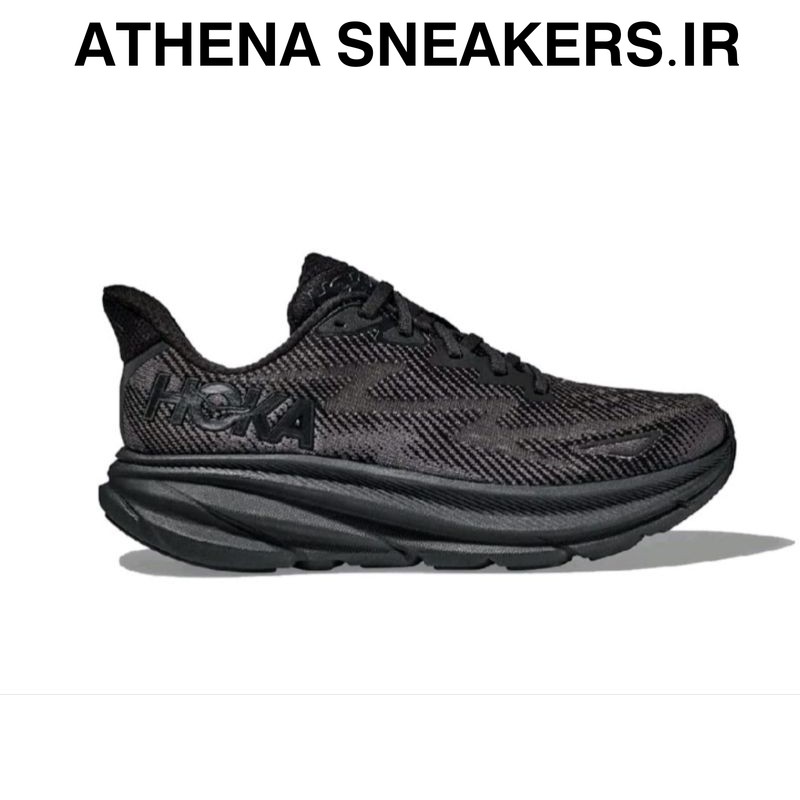 Sepatu Hoka Clifton 9 Wide Full Black BNIB Original