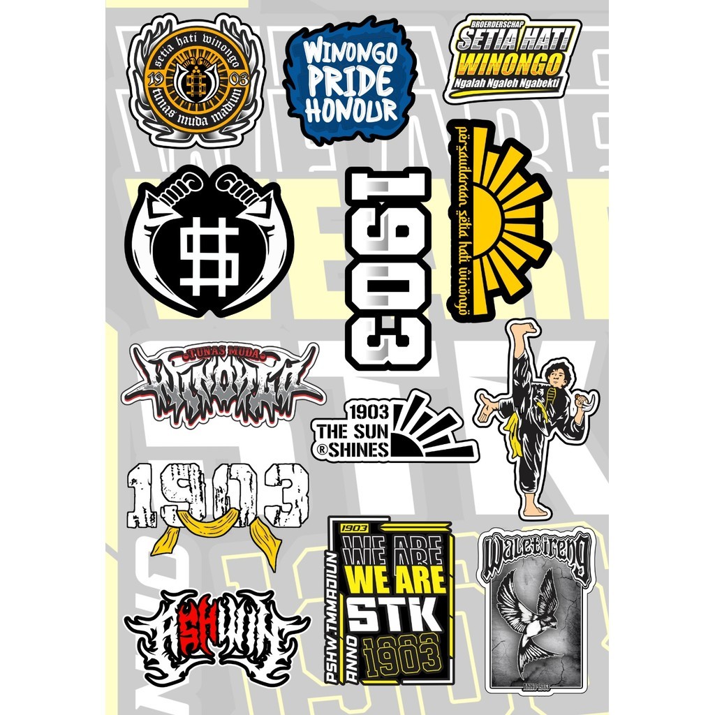 

Stiker Perguruan Pshw Isi 13 Pcs By Ninentynine