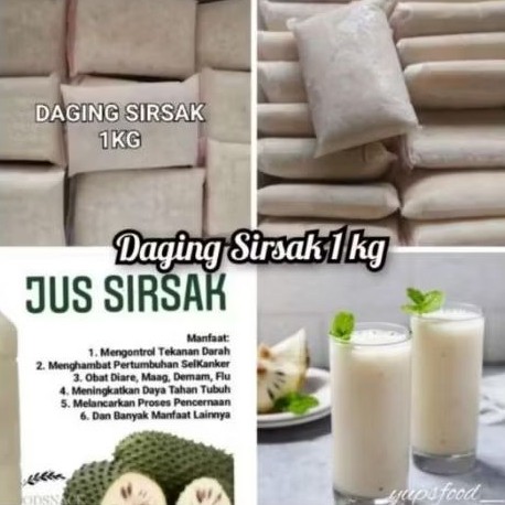 

{COD] Daging Sirsak Frozen Berat 1 kg asd
