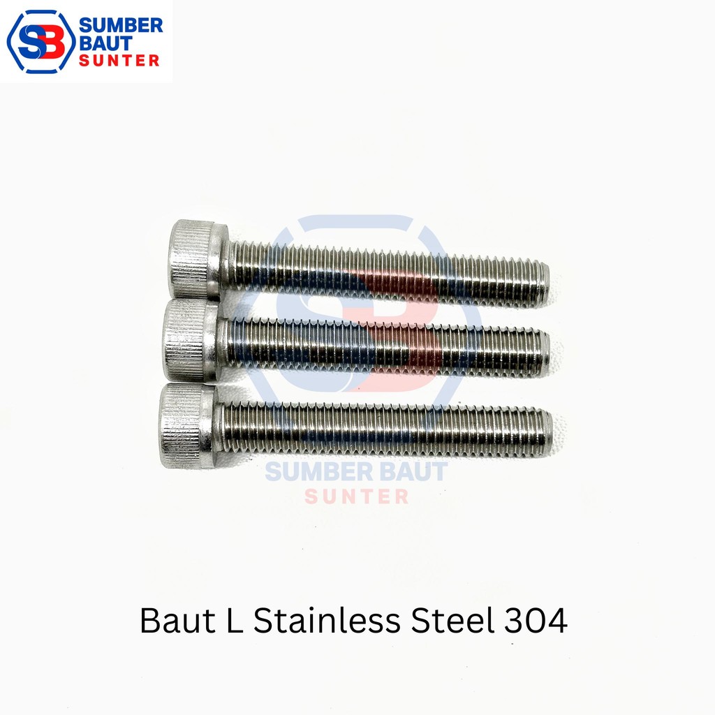 M6x150 Baut L Stainless SS 304 Hex Head Socket Screw 6 x 150