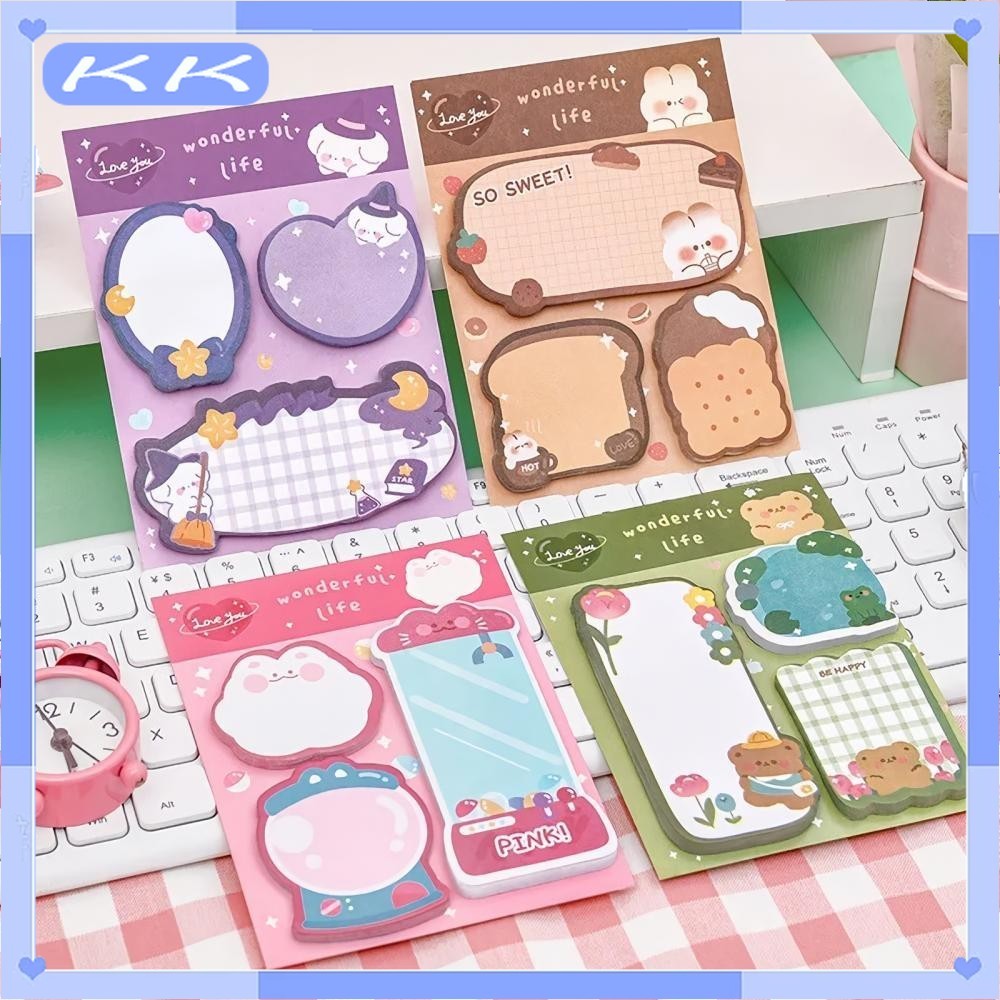 

(60 lembar)STICKY NOTES 3 IN 1 / STIKCY NOTE 1SET 3PCS / STICKY NOTES MOTIF IMUT / STICKY NOTES KAWAI
