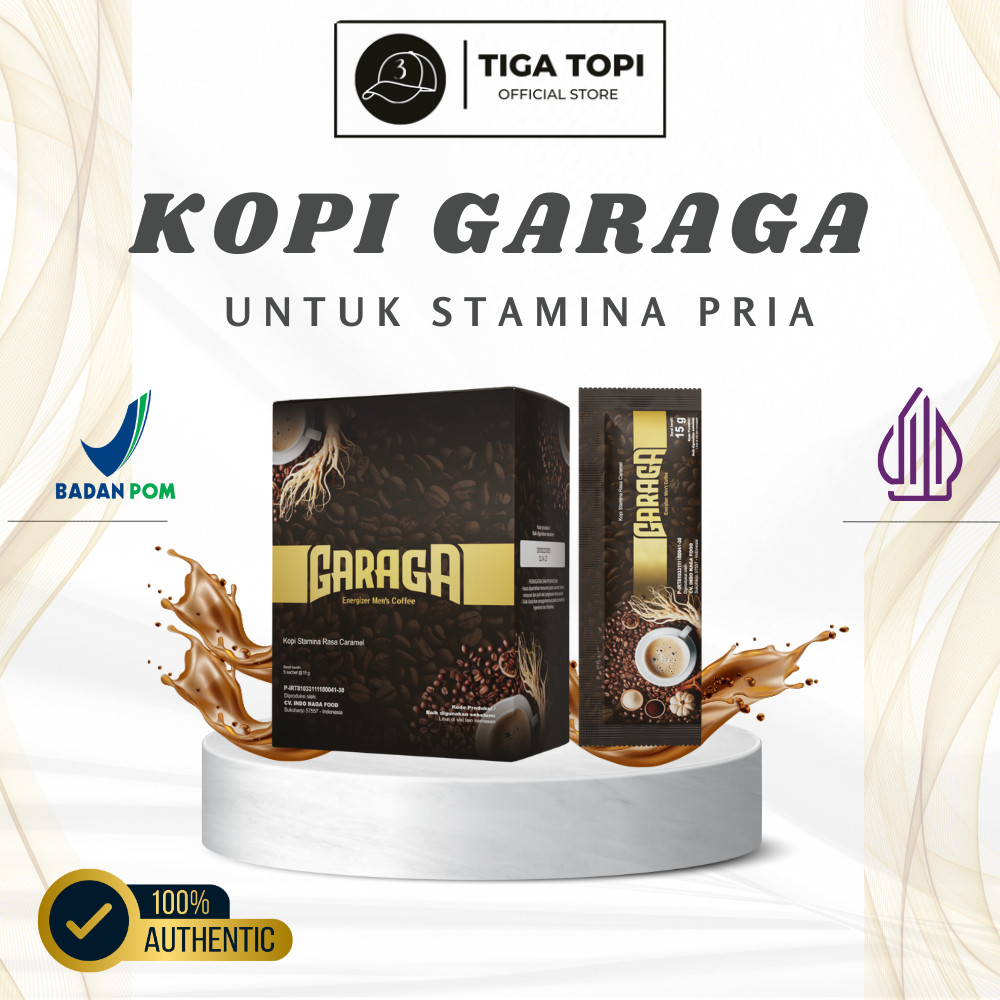

RECENT SL !!! Extra Gratis Ongkirr KOPI GARAGA ORIGINAL STAMINA PRIA BPOM 1 BOX ISI 5 SACHET HALAL & AMAN New SL ~aidenstoree