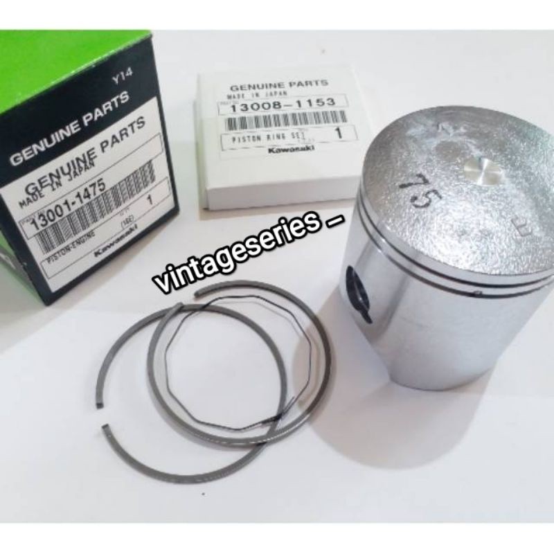 PISTON NINJA R SS RR PISTON NINJA B75 SEHER PISTON B75 13001-1475 RING 13008-1153 ORIGINAL KAWASAKI
