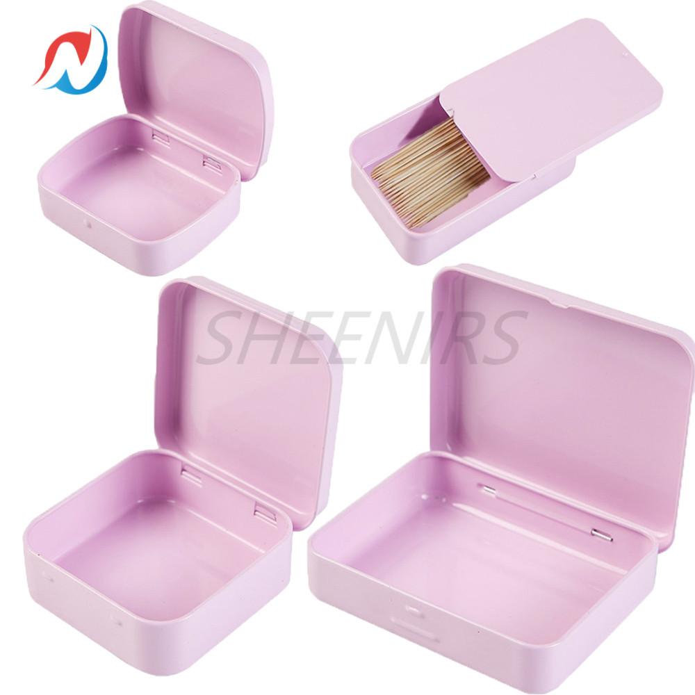 

10pcs Double-Sided Pink Mini Tin Box Set Sliding tins Hinged box Empty Metal Containers for Lip Balm, Candies, Gifts, Crafts