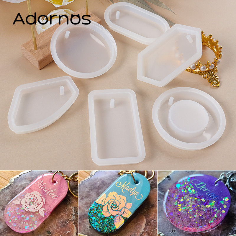 

Epoxy Resin Silicone Mould Pendant Keychain Making Oval Square Round Resin Mold DIY Handmade Crafts Gifts Epoxy Silicone Molds