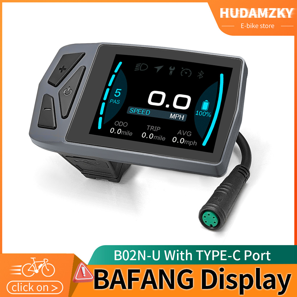 Ebike LCD Display Display B02N-U UART HMI With Bluetooth Multilingual Language Function For BaFang B