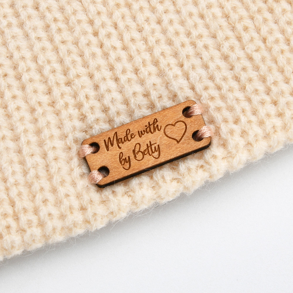 

Custom Laser Engraved Wooden Tags - 3mm Eco-Friendly Wood for Clothing, Home Decor, Hats, Gloves, Crafts & DIY Gifts,12.5x30mm