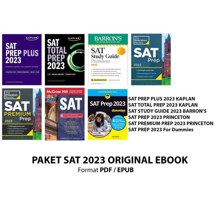 

SAT 2023 PREP PLUS TOTAL eBook : KAPLAN , BARRON'S , PRINCETON , ELITE