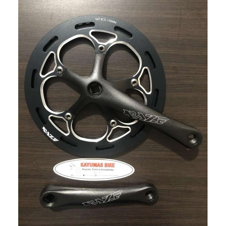 CRANK SET RAZE 54T BLACK BB KOTAK FOLDING BIKE SEPEDA LIPAT
