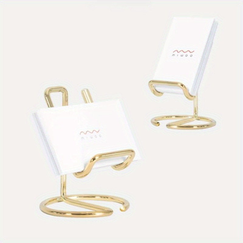 

Cute Card Holder Gold Metal Paper Organizer Binder Clip Display Office Business for Men & Women Fashion Desktop Decorative
