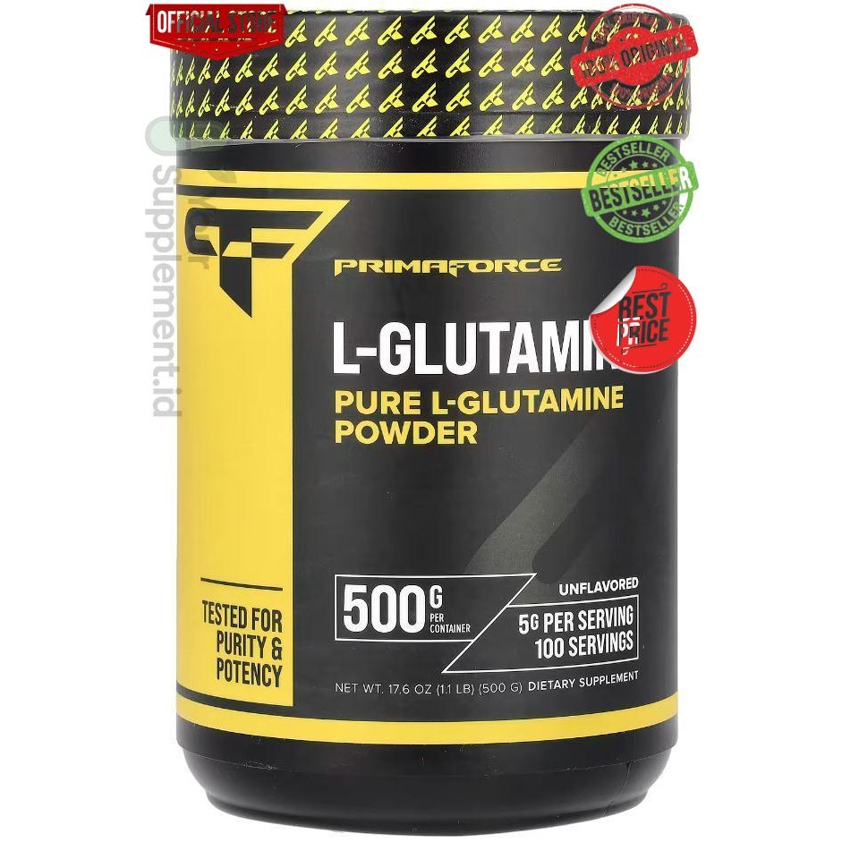L-Glutamine Primaforce Glutamine Unflavored 500 g Glutamin otot USA