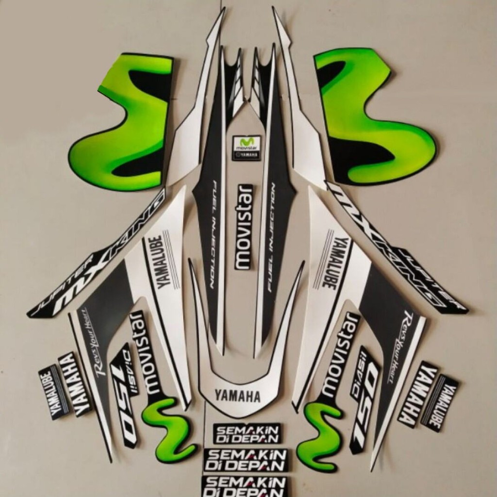 Striping Ori body Yamaha Jupiter MX King 150 movistar 2015 stiker bawaan original bodi yamaha mx kin