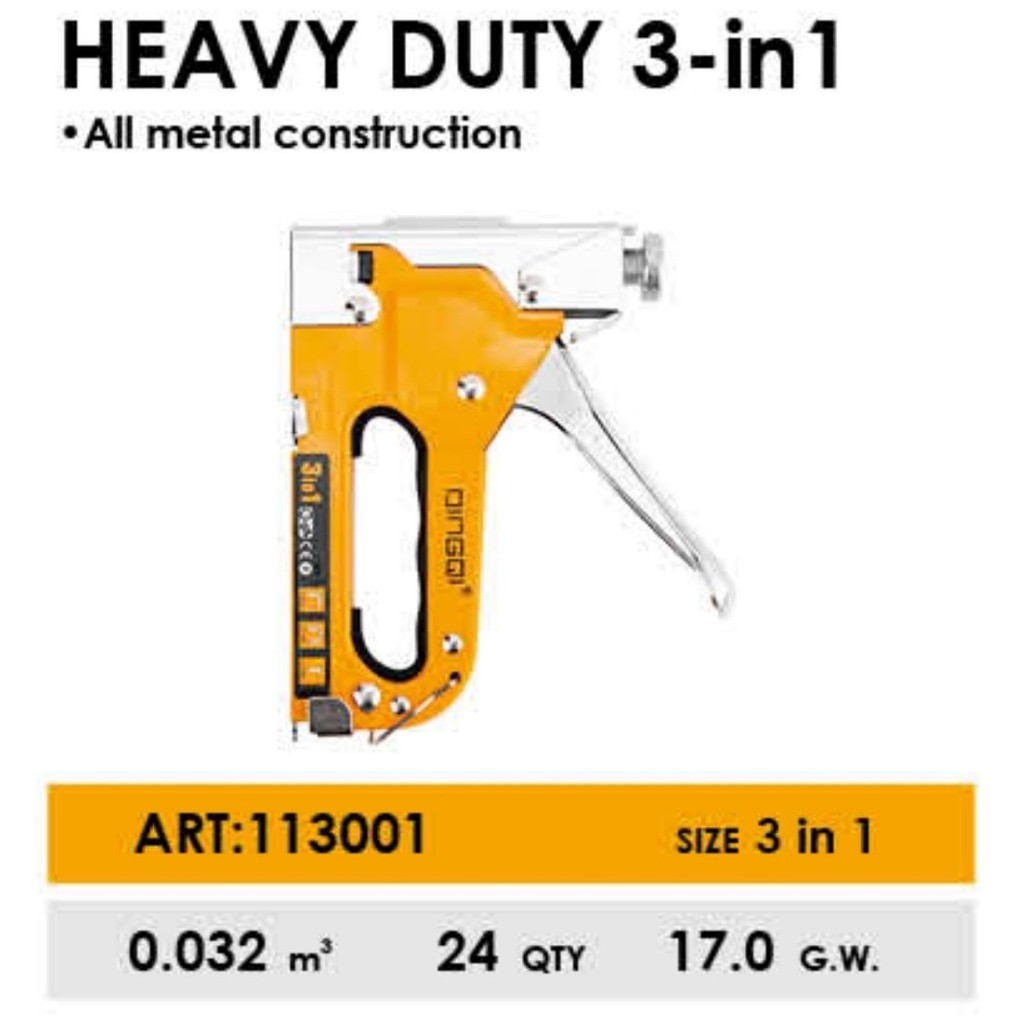 

DINGQI Staples Gun Tembak Heavy Duty Gun 3in1 113001 KB01106