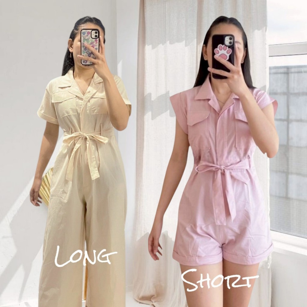 FOPE.DUSTYZ Katun PREMIUM ( Baby Pink) 377 1004/ 992 1071 Agatha Jumpsuit Overall Jumper Kodok Wanit