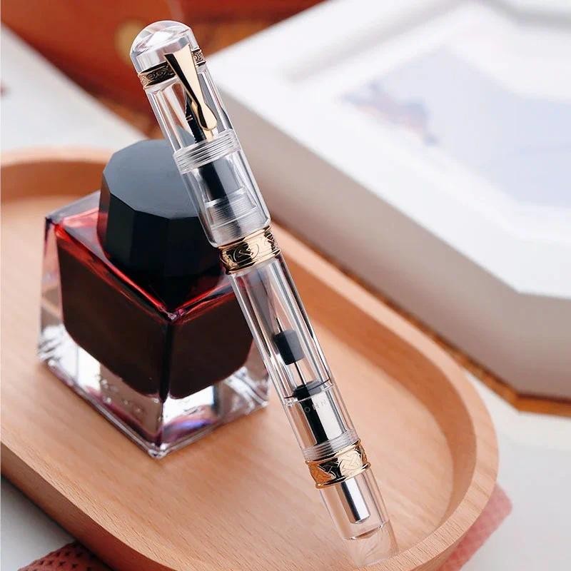 

MAJOHN C5 Transparent Leak Proof Large Capacity Pen Holder Ink Storage Adult Student Writing Practice Color Ink Iridium Pen