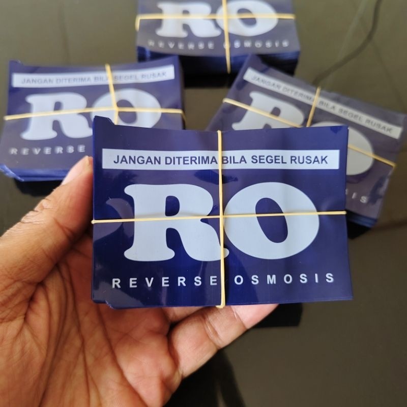 Segel Galon RO DONGKER / NAVY 1000 Pcs - Tulisan Putih