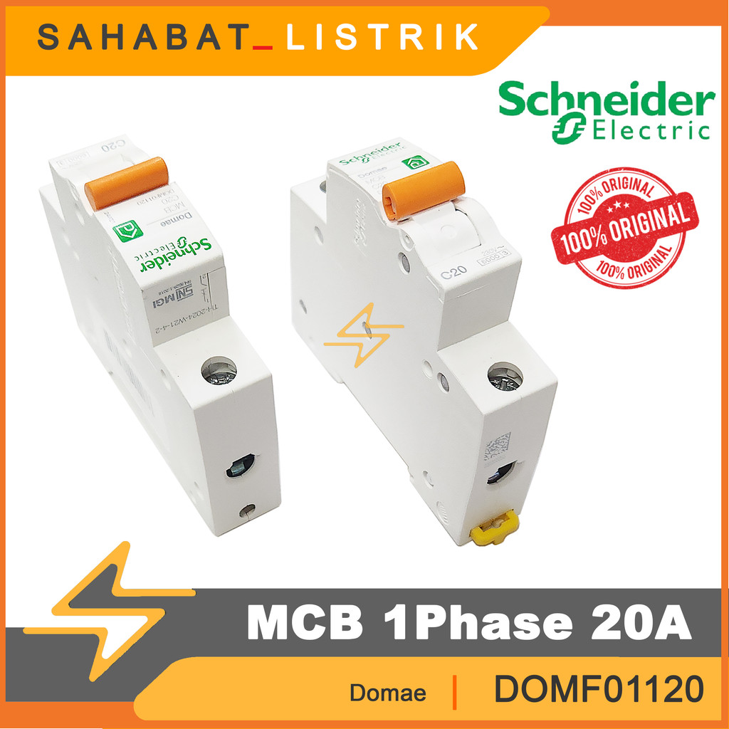 MCB SCHNEIDER 20A 1 Phase / MCB 20 Ampere