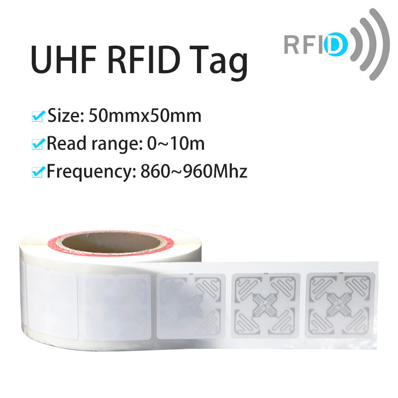 

10pcs UHF RFID Tag ISO18000-6C 860-960MHZ RFID Self-Adhesive Stickers Tag for Library Supermarket Document Warehouse Management