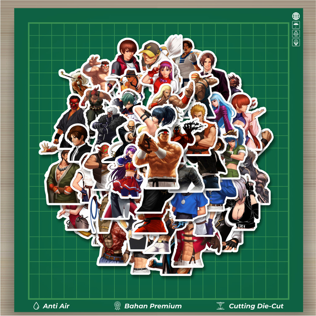 

HOT 50 PCS STIKER Stiker Game Series King Of Fighter Character Mix 6 Stiker Fashion Cars Decal Dingin Kartu Album Custom Vinyl Anti Air- Sticker Aesthetic Buku Journal Koper Casing HP Tablet Laptop Helm Motor Botol Minum