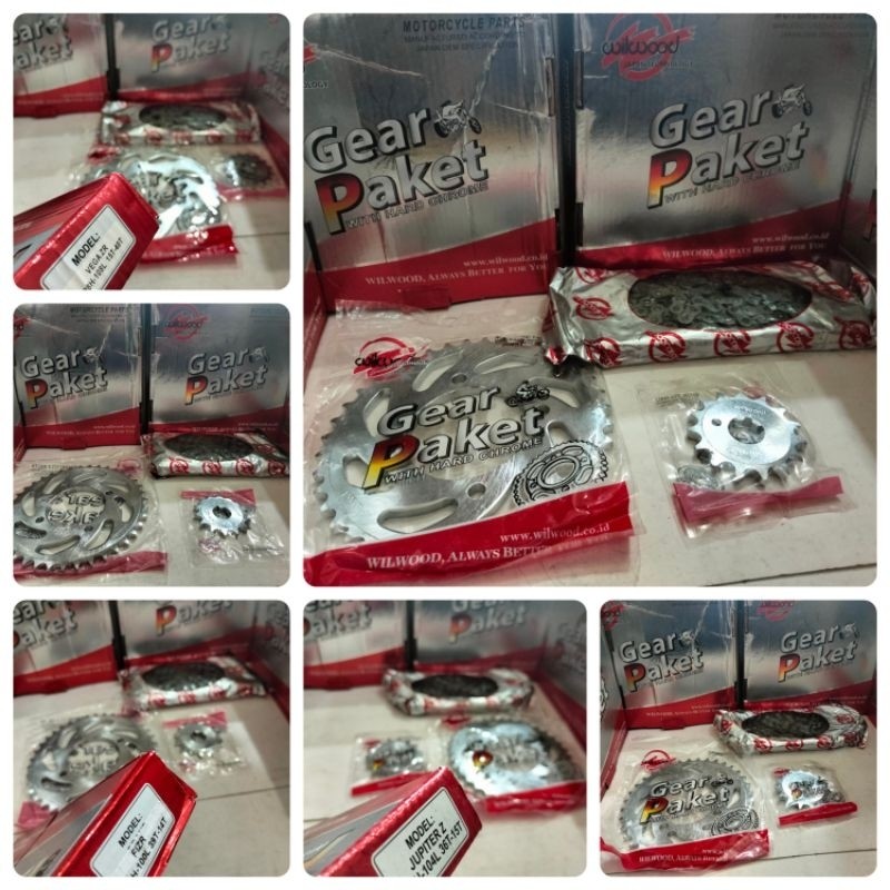 Gear Set Yamaha Jupiter z,Vega R,Fiz R,Vega ZR/Paket Gear Wilwood Yamaha Jupiter z,Vega ZR,Vega R,Fi