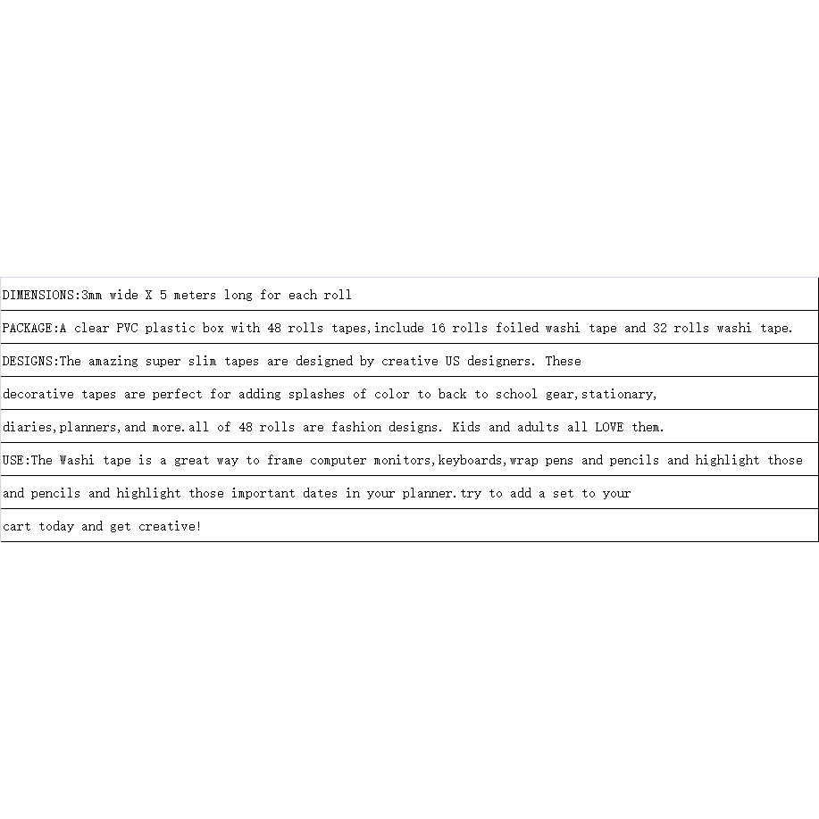 

Agutape 48 Rolls Washi Tape Set,Foil Gold Skinny Decorative Masking Washi Tapes,3MM Wide DIY Masking Tape