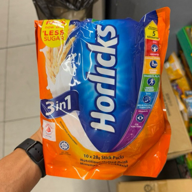 

horlicks 3in1 / horlicks low fat isi 10 packs 280gr / horlicks instant cereal drink 10 packs 320gr