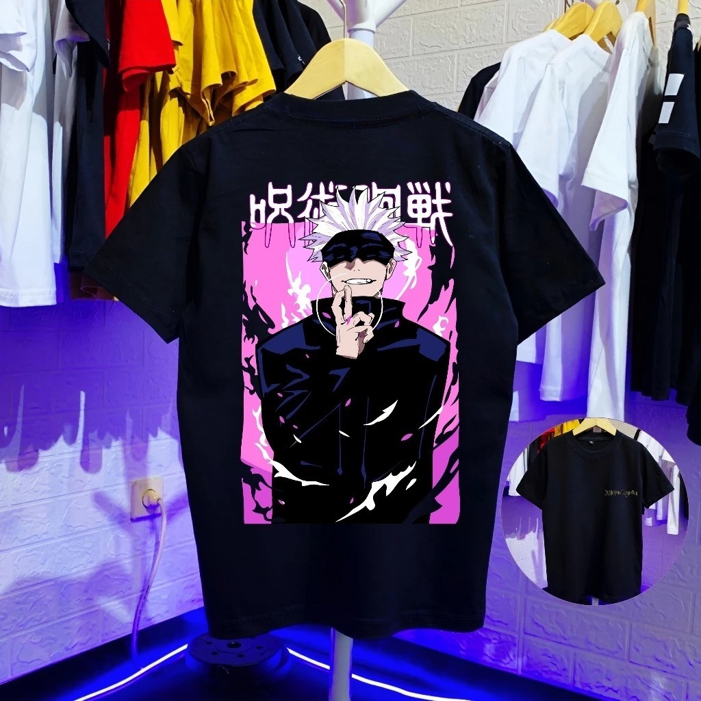 Baju Kaos Anak Laki Laki 1-11 tahun Katun Combed 30s Premium Anime Jujutsu Kaisen Gojo Satoru