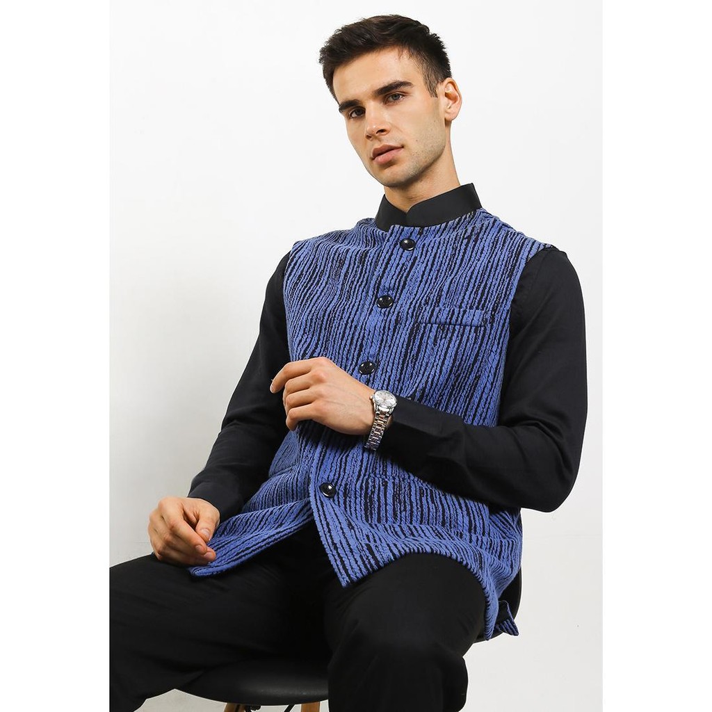 NULU Jacket atau vest pria mewah/pesta print Anthony vest jacquard men