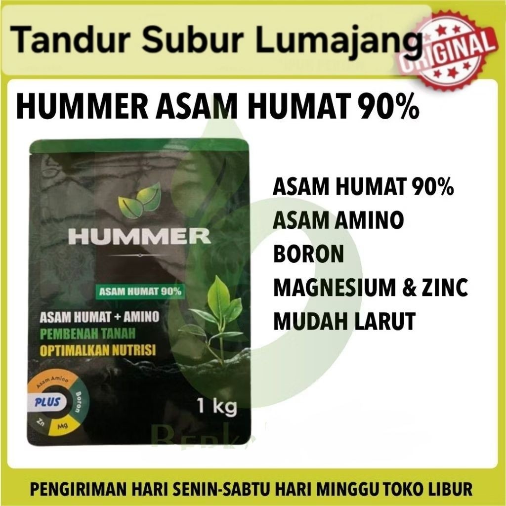 

Hummer Asam Humat Plus Asam Amino Pembenah Tanah Mengoptimalkan Penyerapan Nutrisi Menambah Kesuburan Tanaman Panen Melimpah Kemasan 1 kg