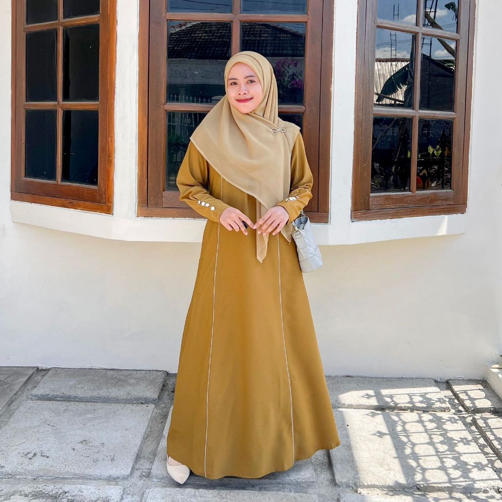 ABAYA ARAFAH ANTI UV BARBARA SILK BY EMBUN HIJAB - DRESS SIMPLE ELEGANT PREMIUM BUSUI FRIENDLY