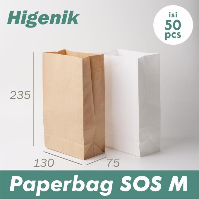 

Sale SOS Paper Bag Size M / Kantong Kertas Bakery Fried Chicken Isi 50 Lembar / Paperbag Greaseproof Brown White Kraft - Brown Kraft Terlaris