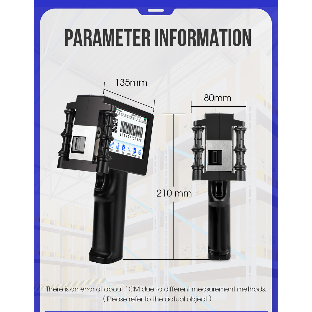 

Yhan 12.7mm portable inkjet printer unencripted for Expiry Date Barcode QR Code Batch Numbers Best Value Logo Printing