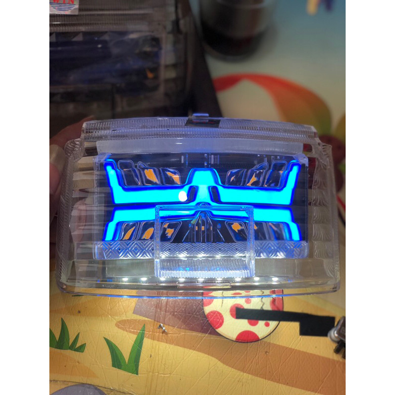 set mika stoplamp gl max/pro/lampu belakang gl max/pro led biru set mika