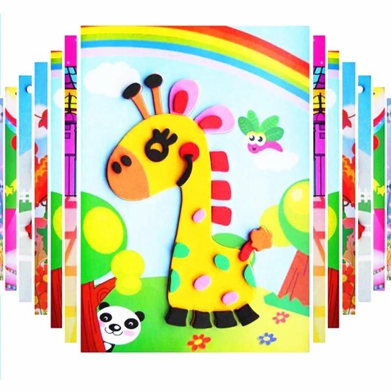 

10/20pcs/lot 3D EVA Foam Sticker DIY Cartoon Animal Puzzle for Children Kids Multi-patterns Styles Toys for Children Gift