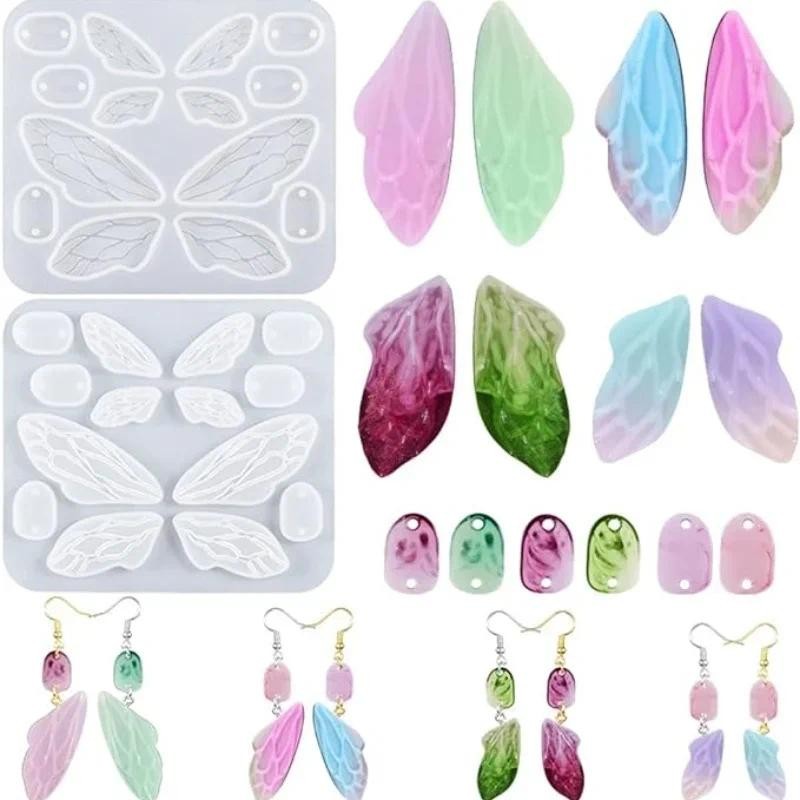 

Wings Resin Mold Wing Shape Earrings Silicone Mold Butterflies Wings Epoxy Resin Casting Mold for DIY Crafts Jewelry Earrings Pe