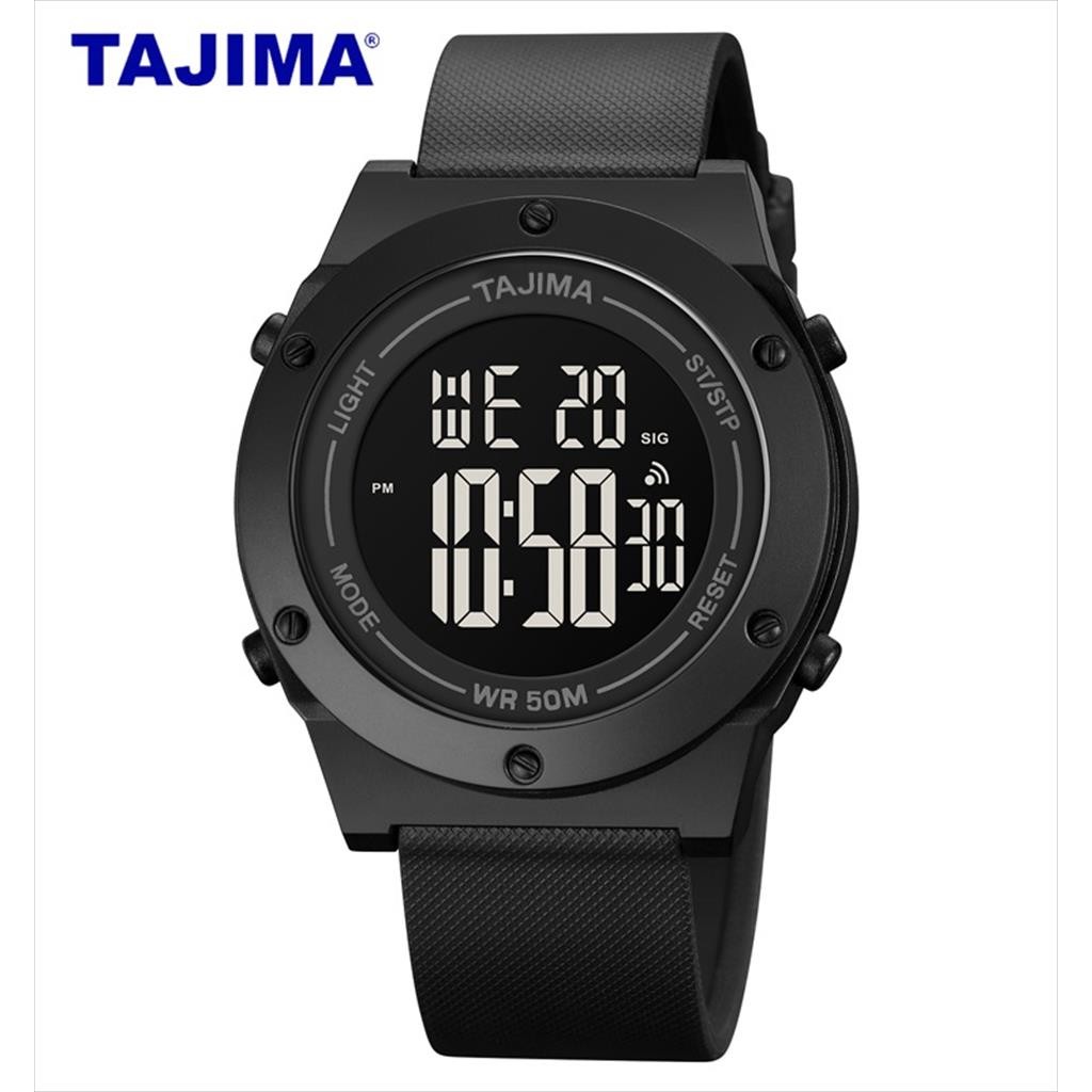Jam Tangan Digital Pria Tajima 9338 LED Light Water Resist Original Garansi + Free BOX (tajima.indon