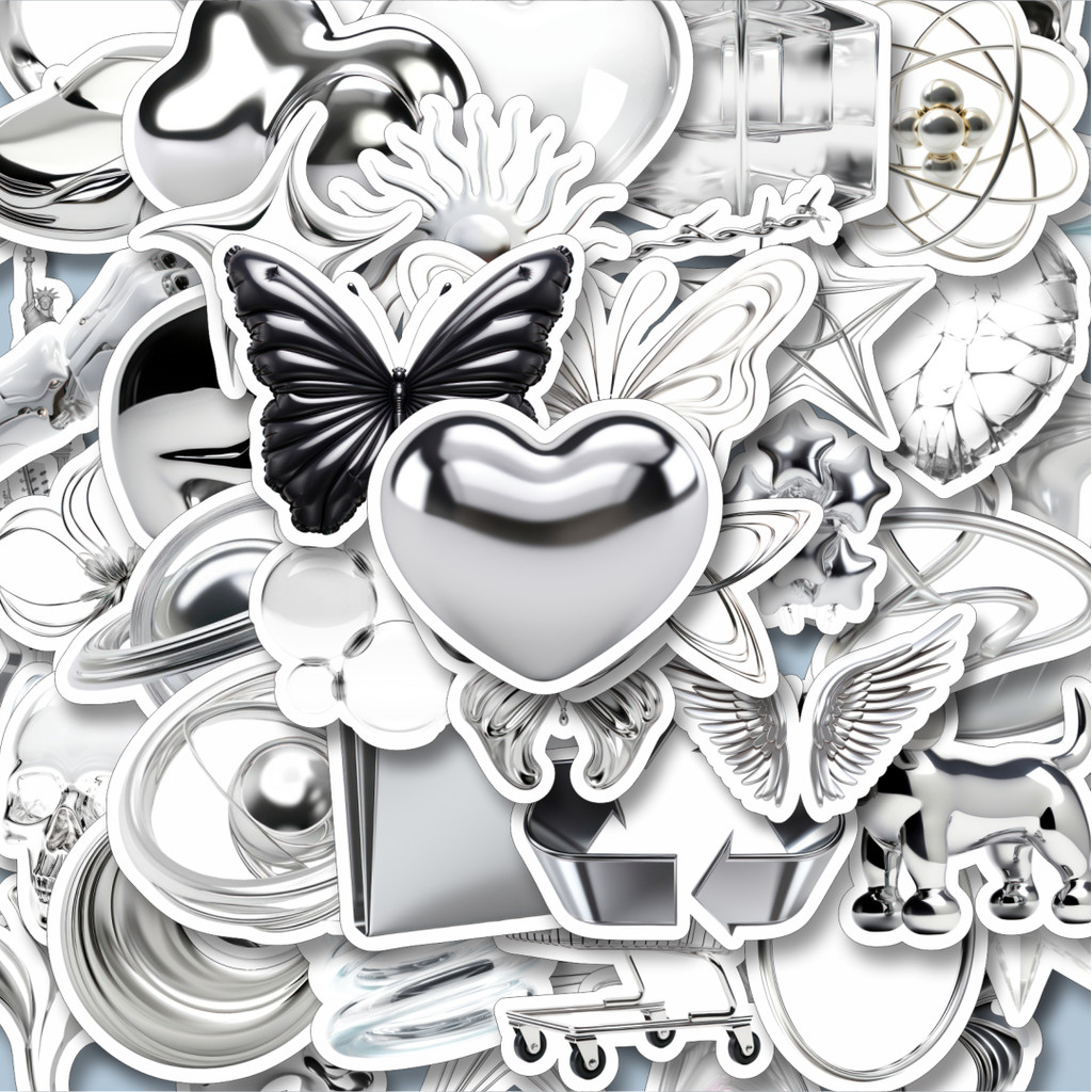 

100PCS Lucu Stiker Metal And Glass Aesthetic Mix 1 Stiker Aesthetic Stiker Anti Air Stikers Berperekat Waterproof sticker decal buat Motor Helm Buku Journal Koper Casing HP Laptop Botol Minum Hadiah anak