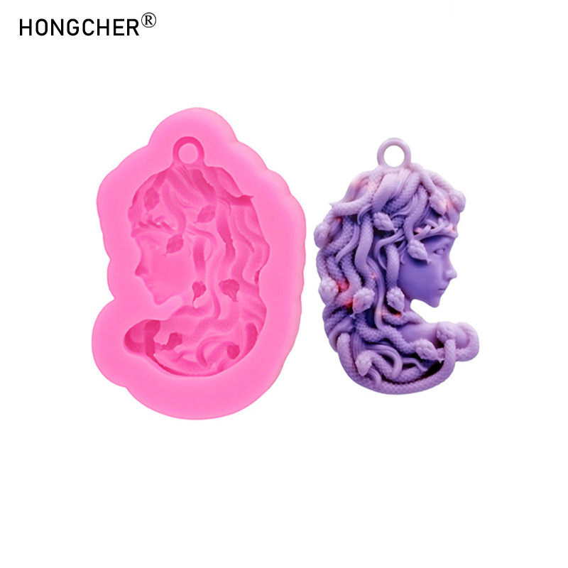 

Mini DIY Medusa Jewelry Pendant Jewelry Accessories Silicone Mold Epoxy Resin Necklace Pendant Incense Pendant Drip Mould
